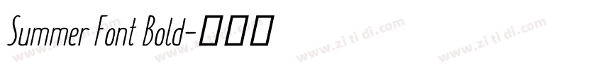 Summer Font Bold字体转换 Summer Font Bold字体转换